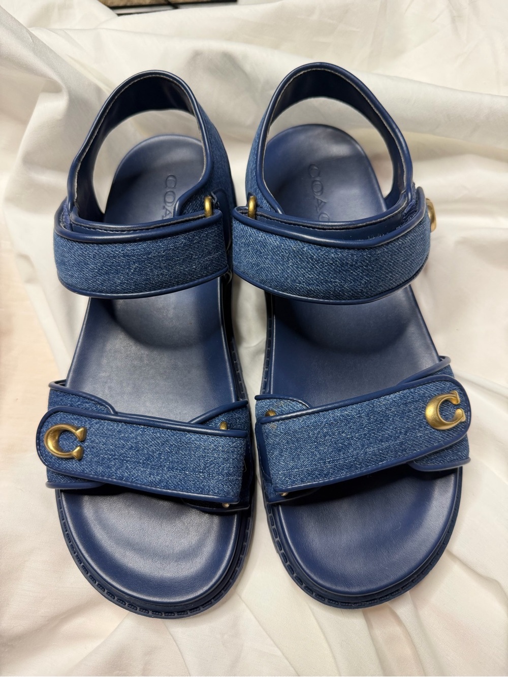 Coach denim sandals